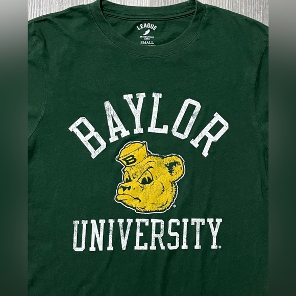 League - Green Baylor University Shirt - Green/Yellow/White - Sz Small - Picture 5 of 10